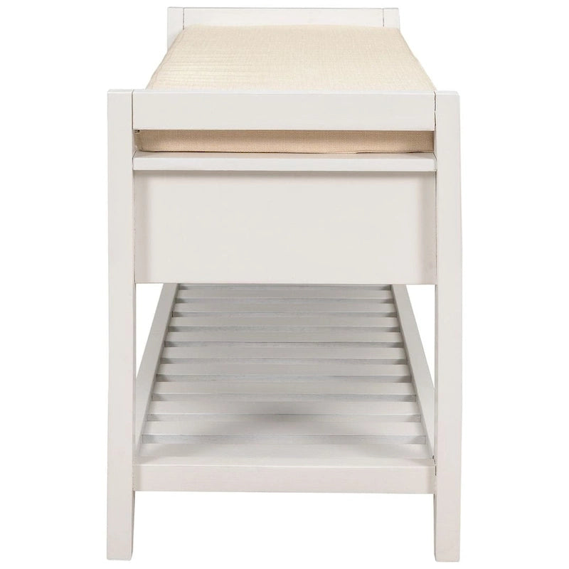 39 Modern Versatile Entry Upholstered Storage Bench with Shoe Rack and Drawers