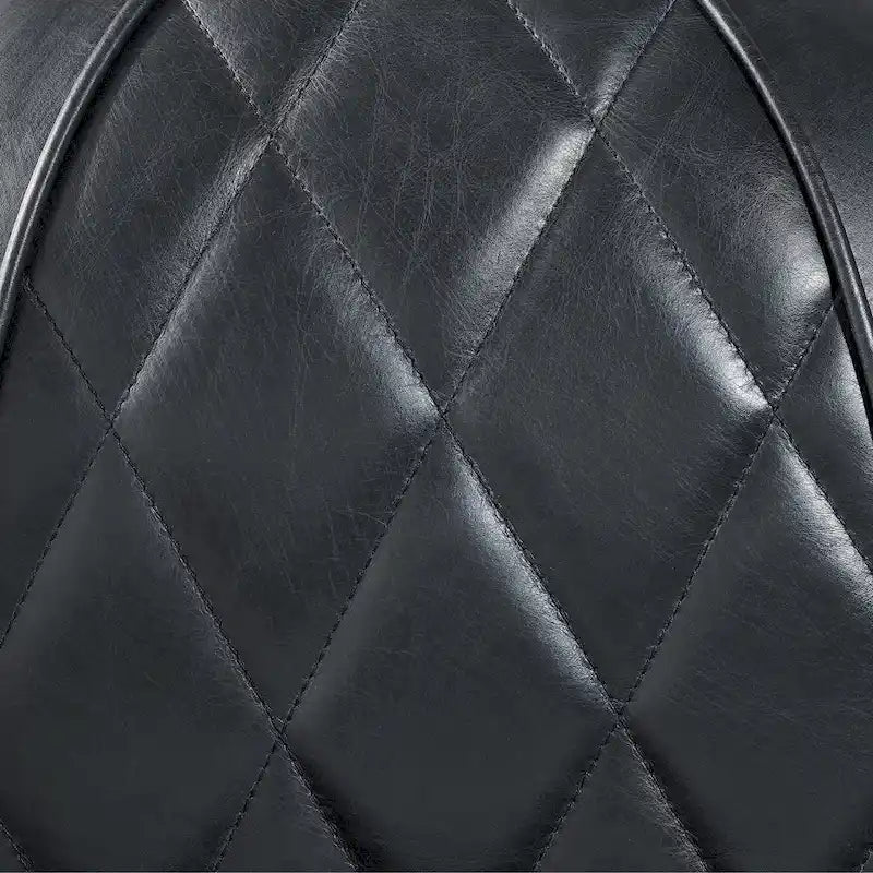 Art Leon IndustrIal Retro Top Grain Leather & Aluminum Accent Chair