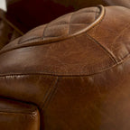 Art Leon IndustrIal Retro Top Grain Leather & Aluminum Accent Chair