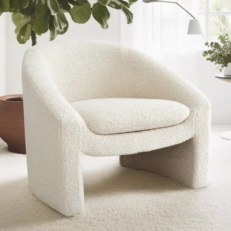 Upholstered Barrel Accent Chair