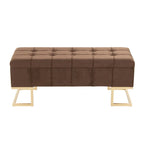 Silver Orchid Crossgar Velvet Storage Bench with Flip-Top Lid