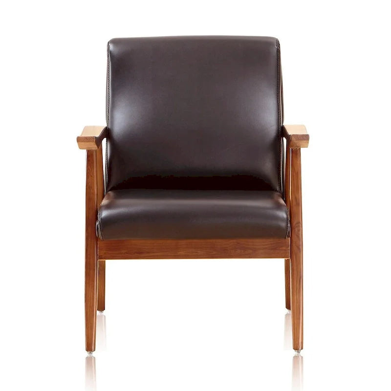 Manhattan Comfort ArchDuke Amber Faux Leather Accent Chair