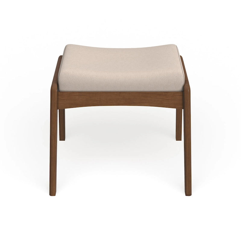 Carson Carrington Forssa Mid-century Walnut Upholstered Ottoman