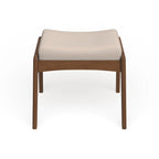 Carson Carrington Forssa Mid-century Walnut Upholstered Ottoman