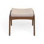 Carson Carrington Forssa Mid-century Walnut Upholstered Ottoman