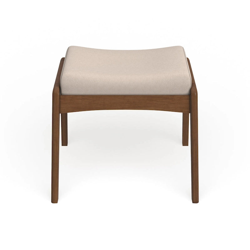Carson Carrington Forssa Mid-century Walnut Upholstered Ottoman