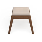 Carson Carrington Forssa Mid-century Walnut Upholstered Ottoman