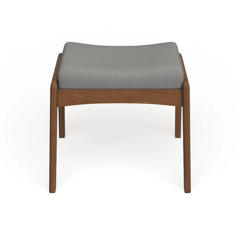 Carson Carrington Forssa Mid-century Walnut Upholstered Ottoman