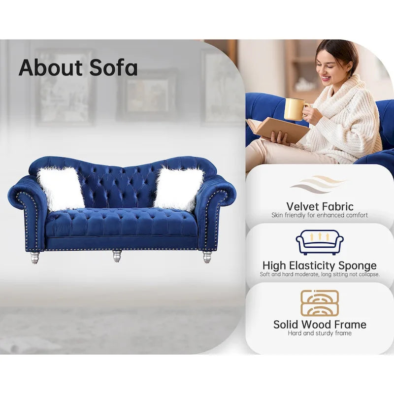 Luxury Classic America Chesterfield Tufted Back Sofa