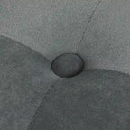 Adeco Tufted Round Ottoman - Upholstered Ottoman Footstool Foot Rest