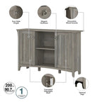 Salinas Storage Cabinet and Hall Tree Shoe Bench Set by Bush Furniture