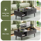 Lift Top Coffee Storage Wood Tables with Hidden Compartment
