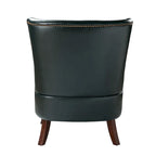 Angeles Mid-century Modern Ergonomic Vegan Leather Armchair with Wingback Set of 2 by HULALA HOME