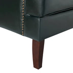 Angeles Mid-century Modern Ergonomic Vegan Leather Armchair with Wingback Set of 2 by HULALA HOME