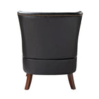 Angeles Mid-century Modern Ergonomic Vegan Leather Armchair with Wingback Set of 2 by HULALA HOME