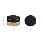 Yolanda 24 Upholstered Round Accent Ottoman