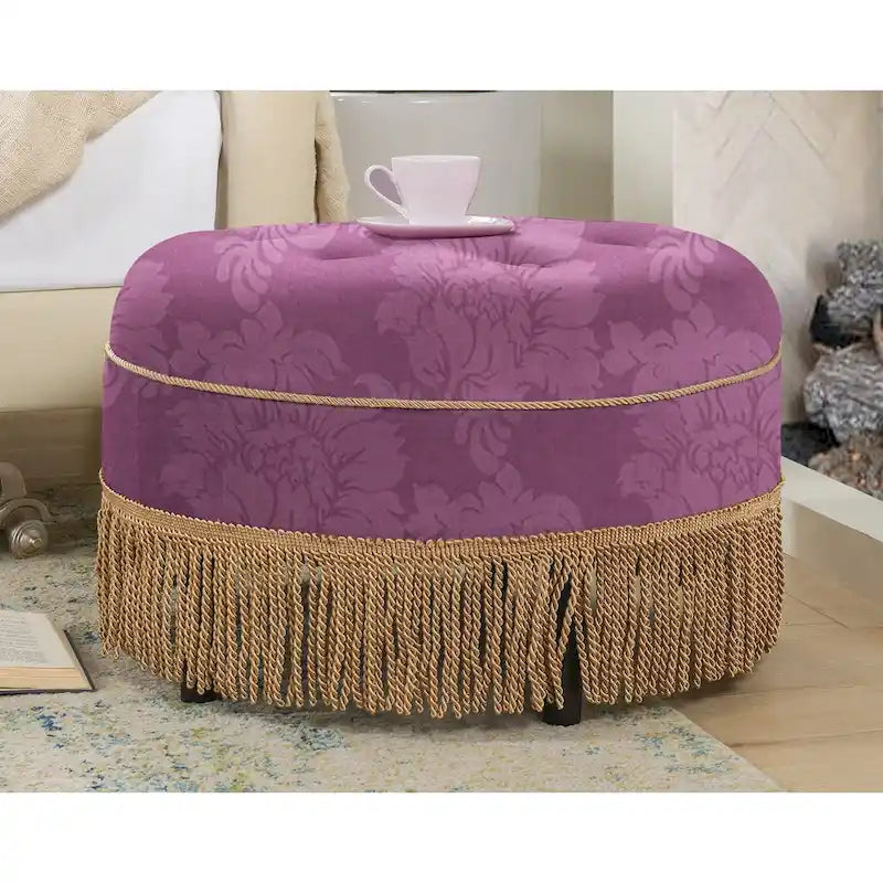 Yolanda 24 Upholstered Round Accent Ottoman