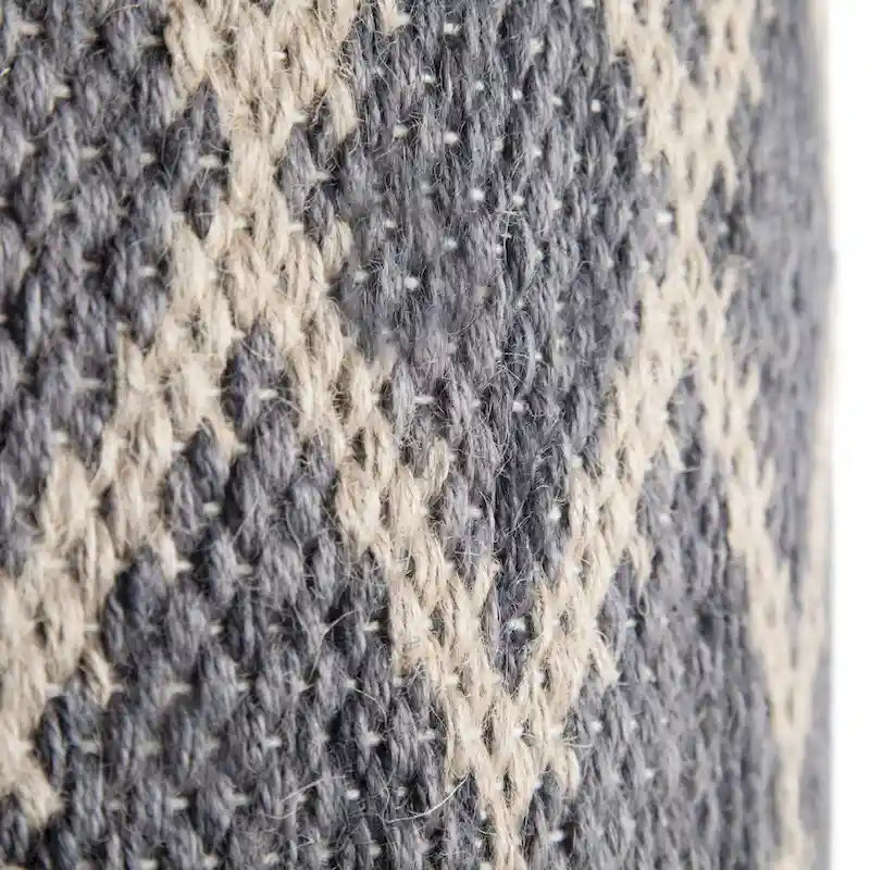 WYNDENHALL Nesbitt Boho Round Pouf, Natural Woven Braided Jute