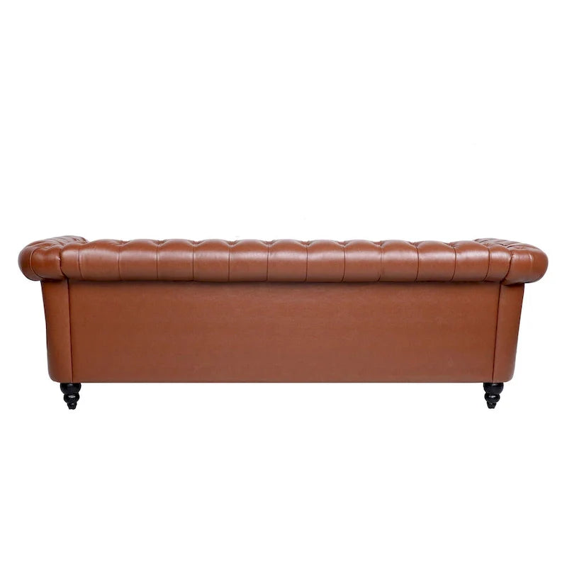 Comfortable 3-Seater Sofa with Fashion Striped Seat Cushion