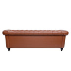 Comfortable 3-Seater Sofa with Fashion Striped Seat Cushion