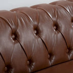 Comfortable 3-Seater Sofa with Fashion Striped Seat Cushion