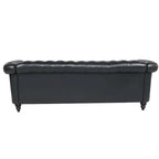 Comfortable 3-Seater Sofa with Fashion Striped Seat Cushion
