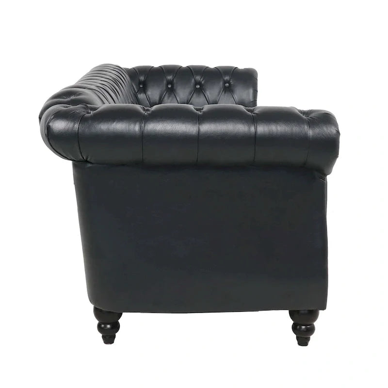 Comfortable 3-Seater Sofa with Fashion Striped Seat Cushion