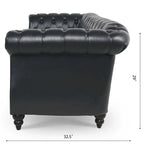 Comfortable 3-Seater Sofa with Fashion Striped Seat Cushion