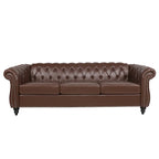 Comfortable 3-Seater Sofa with Fashion Striped Seat Cushion