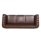 Comfortable 3-Seater Sofa with Fashion Striped Seat Cushion