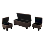 Mid-Century Modern Tufted Storage Lift Top Bench