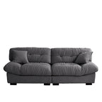 89 Suede Sectional Sofa Cloud Shape Couch for Living Room