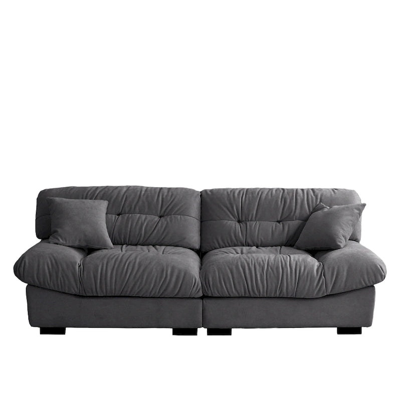 89 Suede Sectional Sofa Cloud Shape Couch for Living Room