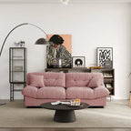 89 Suede Sectional Sofa Cloud Shape Couch for Living Room