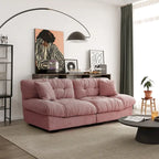 89 Suede Sectional Sofa Cloud Shape Couch for Living Room