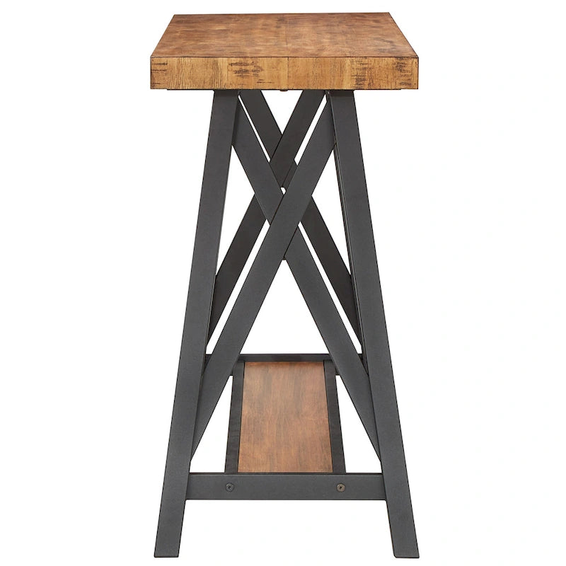 Bryson Rustic X-Base Sofa Entryway Table by iNSPIRE Q Classic