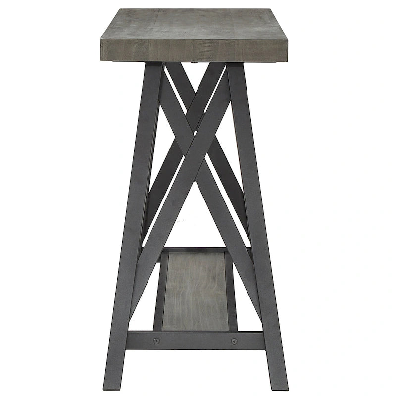 Bryson Rustic X-Base Sofa Entryway Table by iNSPIRE Q Classic