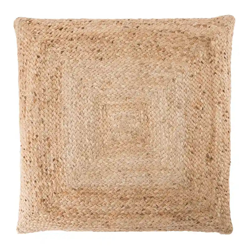 The Curated Nomad Faxon Textured Jute Pouf/ Floor Pillow