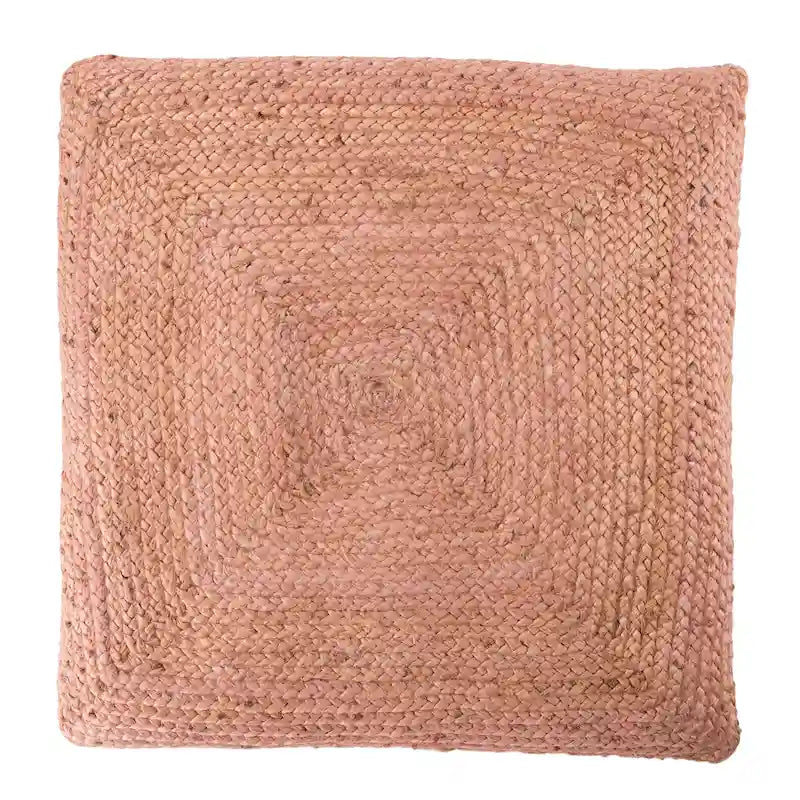 The Curated Nomad Faxon Textured Jute Pouf/ Floor Pillow
