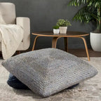 The Curated Nomad Faxon Textured Jute Pouf/ Floor Pillow