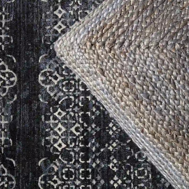 The Curated Nomad Faxon Textured Jute Pouf/ Floor Pillow