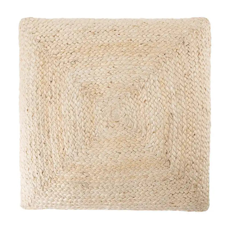 The Curated Nomad Faxon Textured Jute Pouf/ Floor Pillow