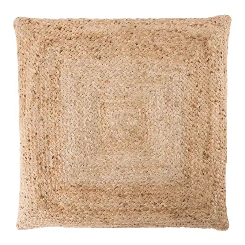 The Curated Nomad Faxon Textured Jute Pouf/ Floor Pillow