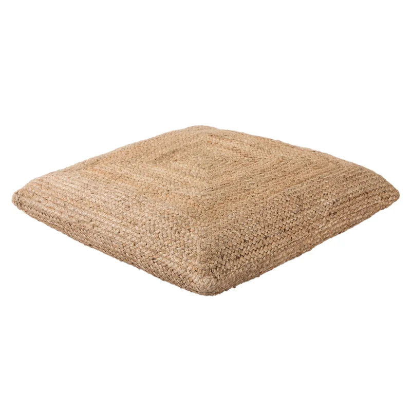 The Curated Nomad Faxon Textured Jute Pouf/ Floor Pillow