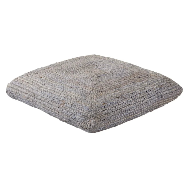 The Curated Nomad Faxon Textured Jute Pouf/ Floor Pillow