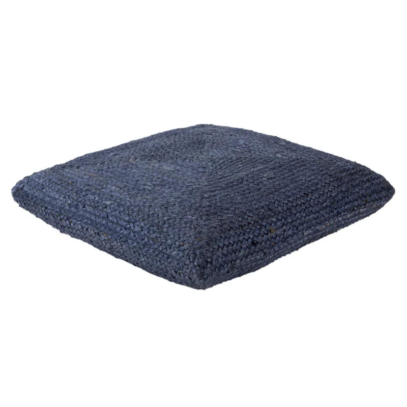 The Curated Nomad Faxon Textured Jute Pouf/ Floor Pillow