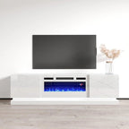 Shu WH-EF Electric Fireplace 71 TV Stand
