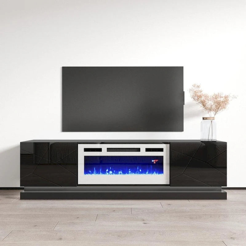 Shu WH-EF Electric Fireplace 71 TV Stand