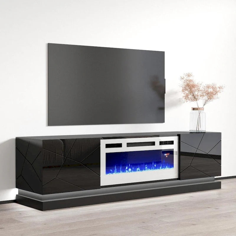 Shu WH-EF Electric Fireplace 71 TV Stand