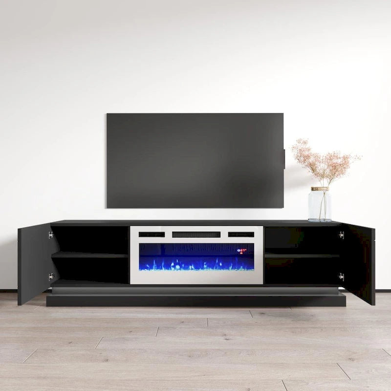 Shu WH-EF Electric Fireplace 71 TV Stand